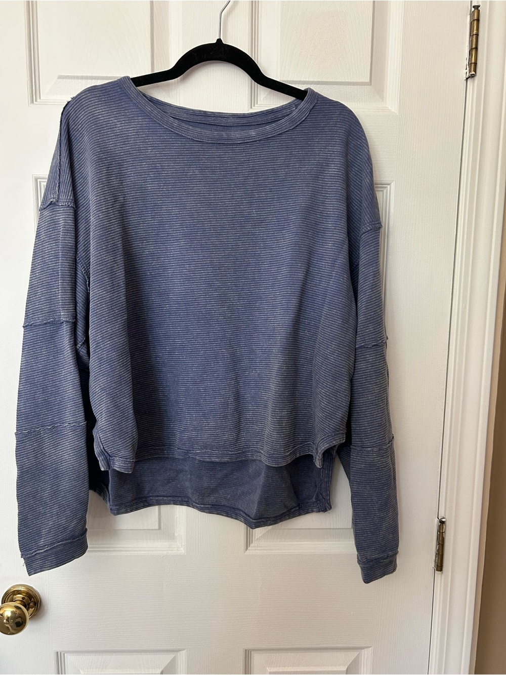 NWT Free People We the Free Total Eclipse Tee - Prep Peri - Picture 3 of 5